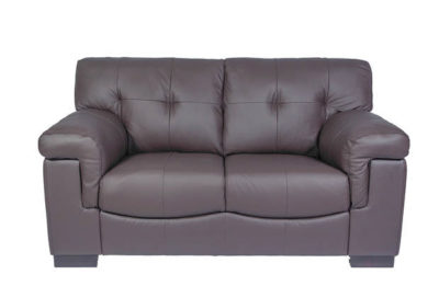 HOME Marcello Regular Leather Sofa - Chocolate